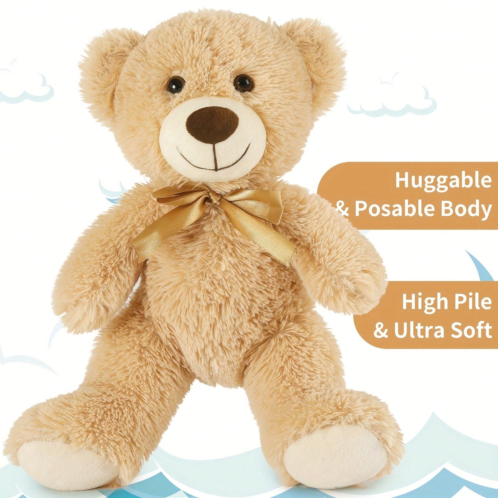 MaoGoLan 12-Piece Christmas Teddy Bear Plush Toy Set, Bulk Soft Stuffed Bears, Perfect Gift For Girls And Children, Suitable For Baby Parties,A Beautiful Gift.