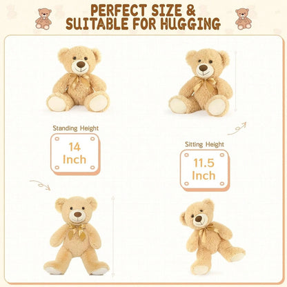 MaoGoLan 9Pack Teddy Bears Bulk For Baby ShowerCute Stuffed Bears Bulk For Kids Girlfriend,Wholesale Small Bear For Wedding,BirthdayChristmas,Party Decorations