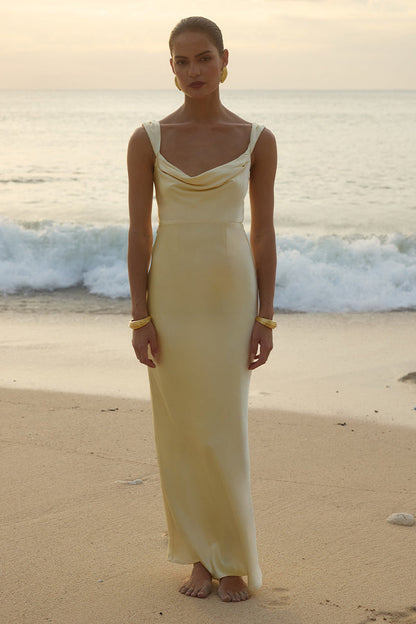 Margo Maxi Dress - Lemon - SHOPJAUS - JAUS