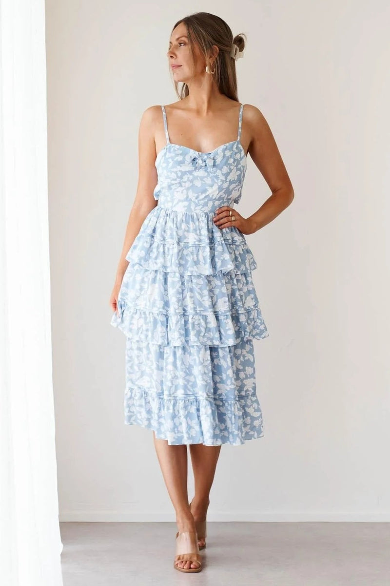 Martha Dress - Blue Floral - SHOPJAUS - JAUS