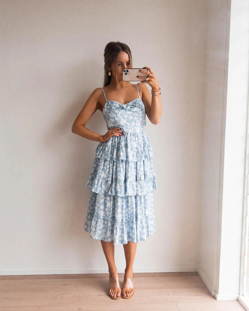 Martha Dress - Blue Floral - SHOPJAUS - JAUS