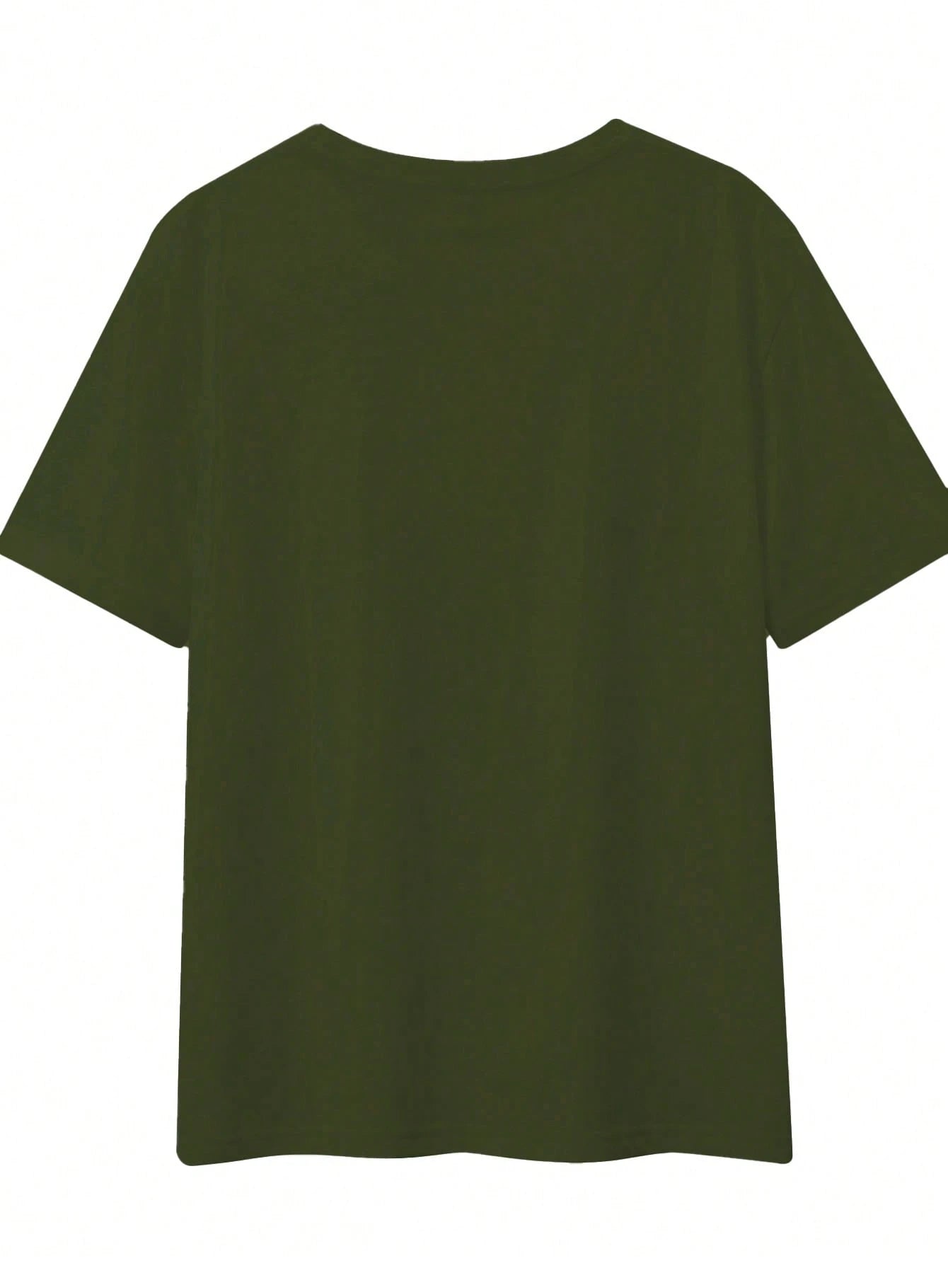 Maweii Plus Size Women's Casual T-Shirt,Army Green,Summer,Everyday,It's Never Luck It's Always God Camouflage Print Round Neck Short Sleeve Motivational Top