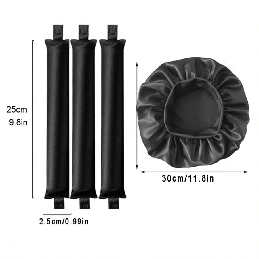 Mcbki 5pcs/4pcs/3pcs No-Heat Hair Curlers, Slouchy Hair Curling Tool, Silk Hair Rollers, Elastic Headband, Long Hair Soft Curling Accessories, Manual Styling Tools, Sleep Hair Curler, Suitable For Val