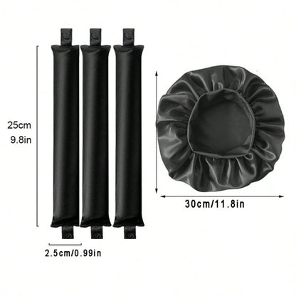 Mcbki 5pcs/4pcs/3pcs No-Heat Hair Curlers, Slouchy Hair Curling Tool, Silk Hair Rollers, Elastic Headband, Long Hair Soft Curling Accessories, Manual Styling Tools, Sleep Hair Curler, Suitable For Val