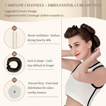 Mcbki 5pcs/4pcs/3pcs No-Heat Hair Curlers, Slouchy Hair Curling Tool, Silk Hair Rollers, Elastic Headband, Long Hair Soft Curling Accessories, Manual Styling Tools, Sleep Hair Curler, Suitable For Val