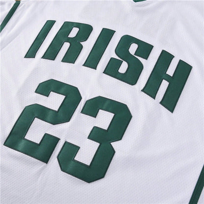 Men's #23 IRISH James Basketball Jersey From St. Vincent And St. Mary's High School Auction In Ohio,Exquisite Embroidered Training Match Jersey