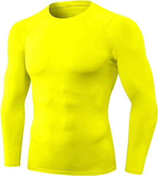 Men's Long Sleeve Compression Shirt For Athletic Workouts
