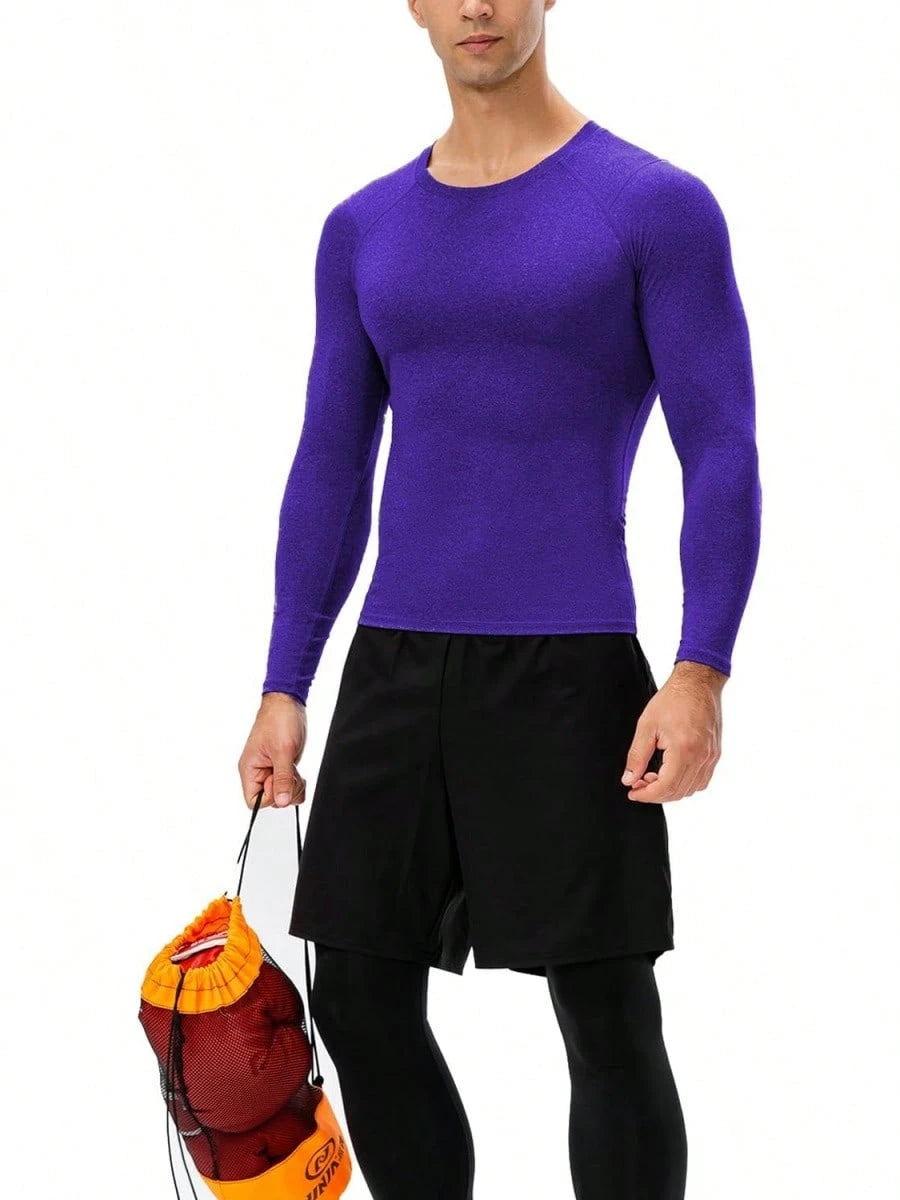 Men's Long Sleeve Compression Shirt For Athletic Workouts