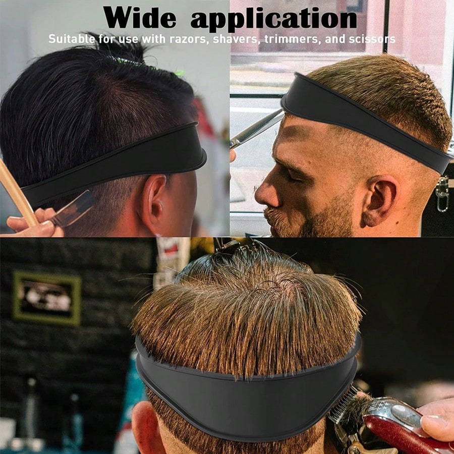 Men's Red Silicone Haircut Guide- Flexible, Bendable Haircut Guide Suitable For DIY Home And Travel Use, Soft Grip Hair Styling Tool