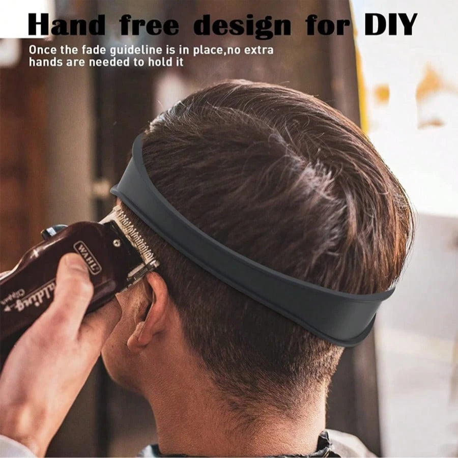 Men's Red Silicone Haircut Guide- Flexible, Bendable Haircut Guide Suitable For DIY Home And Travel Use, Soft Grip Hair Styling Tool