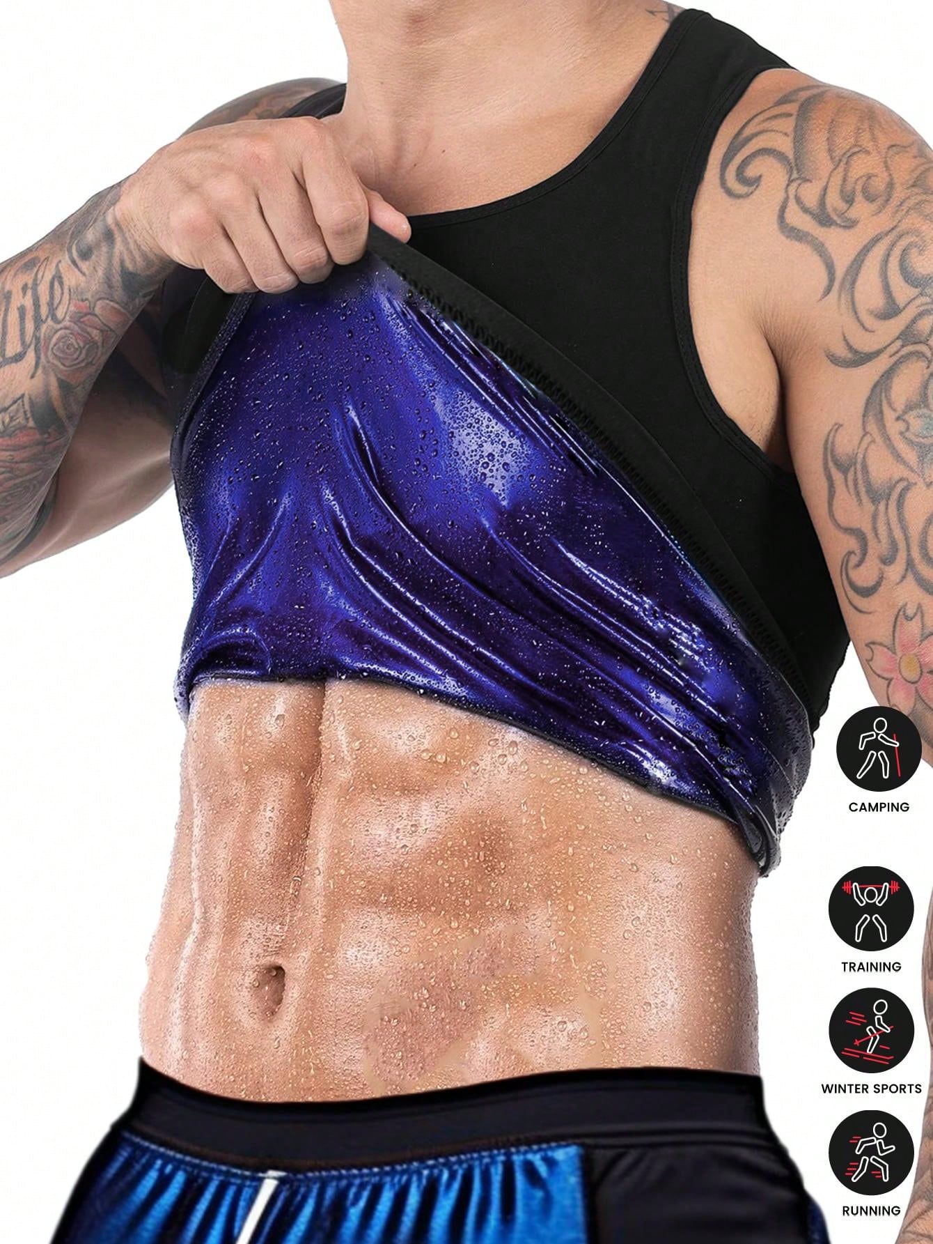 Men's Sports Outdoor Sauna Sweat Vest, Tummy Control Tight Waistband (Order One Size Up) Fall