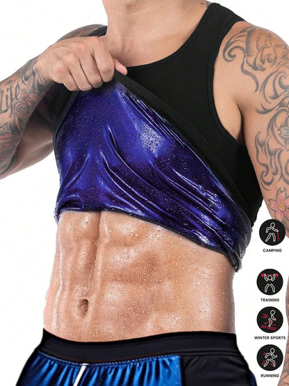 Men's Sports Outdoor Sauna Sweat Vest, Tummy Control Tight Waistband (Order One Size Up) Fall