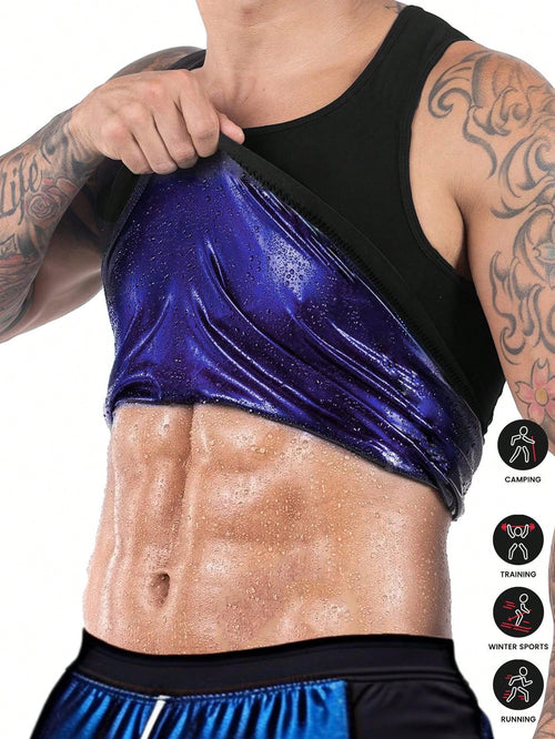 Men's Sports Outdoor Sauna Sweat Vest, Tummy Control Tight Waistband (Order One Size Up) Fall