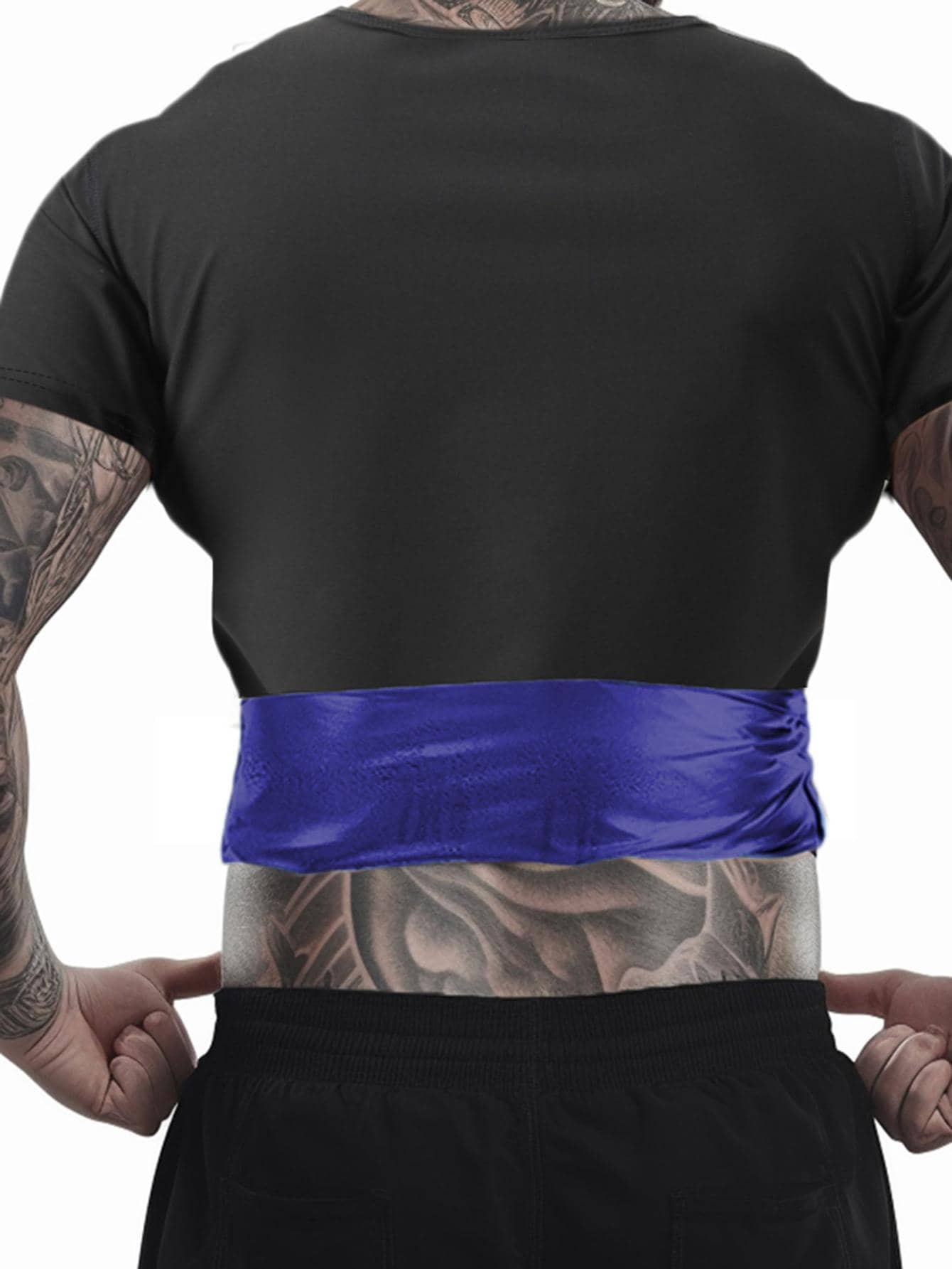 Men's Sweat-Wicking Pullover Short Sleeve T-Shirt, Summer Sports Sauna Undershirt (Order One Size Up) Fall