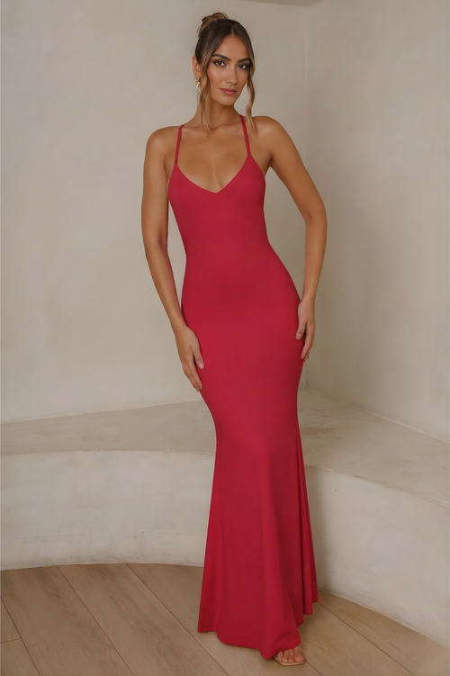 Mercer Dress - Crimson