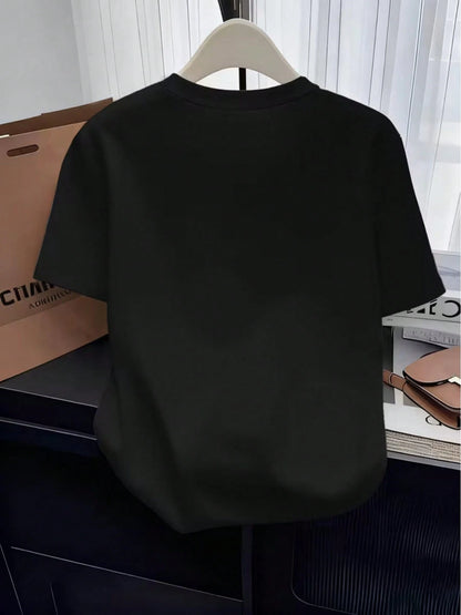 Mexico Heart Design Flower Women Shirt Black Cotton Casual Top Fashion Graphic Tee Women Patriotic Mexico Heart Women-Shir