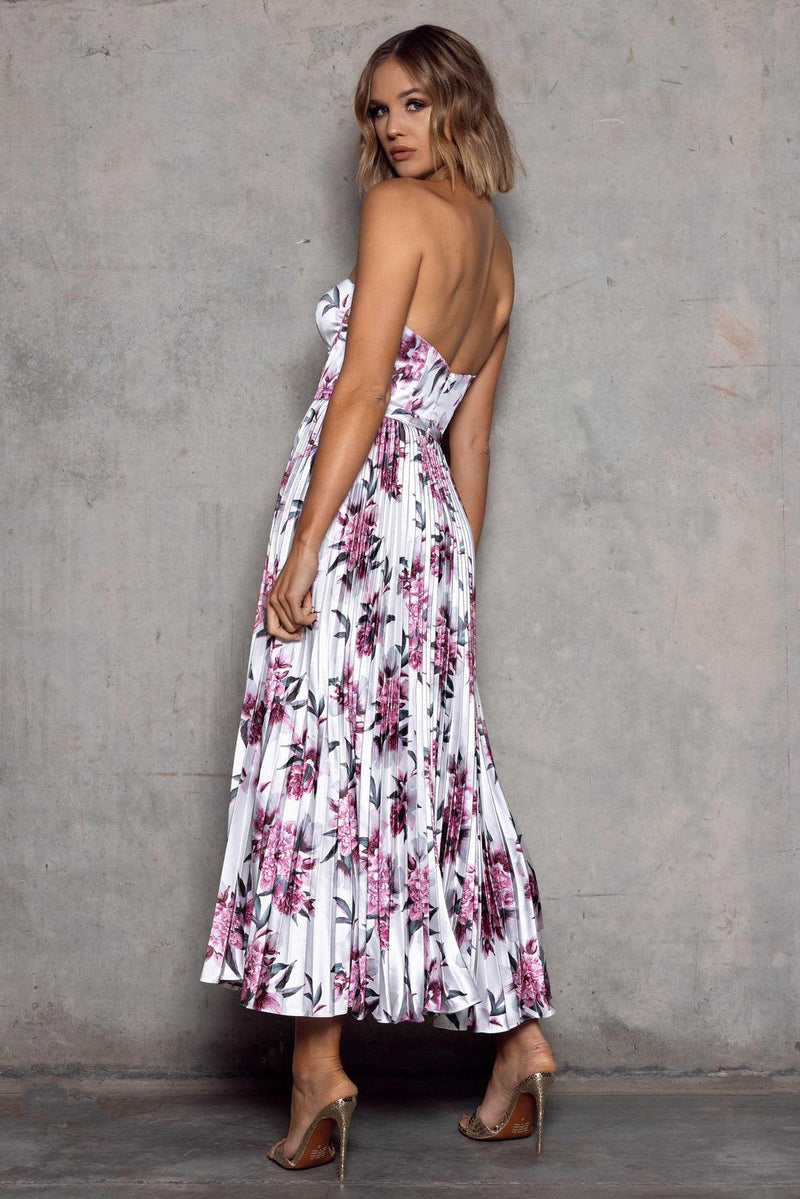 Milan Dress - Pink Floral - JAUS