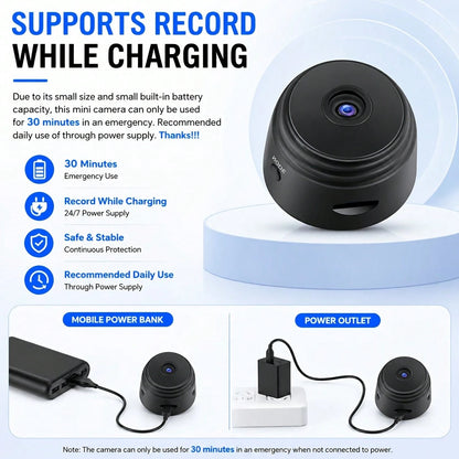 Mini WiFi Camera HD Portable Mobile Detection Compact Wireless Indoor Video Recorder Portable Installation Rechargeable Battery Home Small Monitor