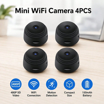 Mini WiFi Camera HD Portable Mobile Detection Compact Wireless Indoor Video Recorder Portable Installation Rechargeable Battery Home Small Monitor