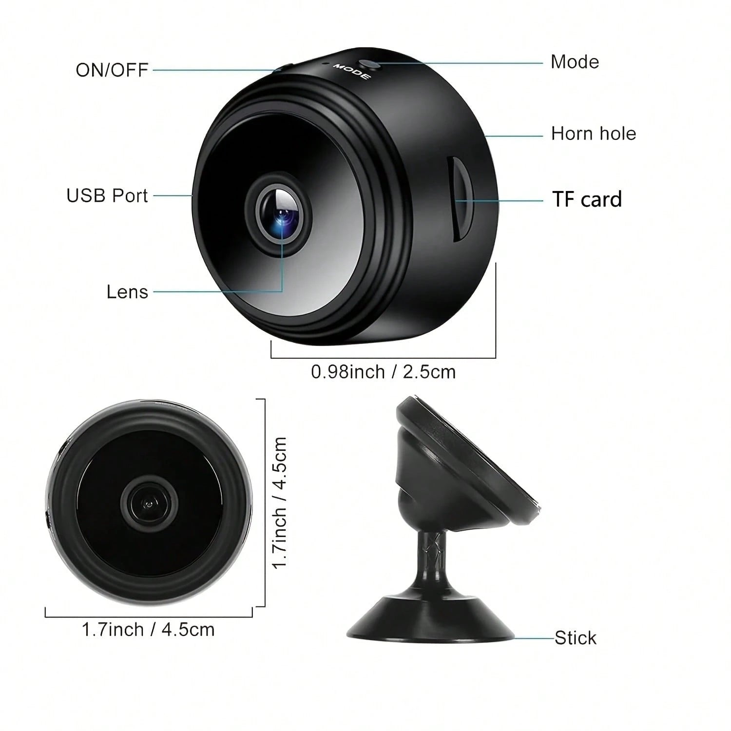 Mini WiFi Camera HD Portable Mobile Detection Compact Wireless Indoor Video Recorder Portable Installation Rechargeable Battery Home Small Monitor
