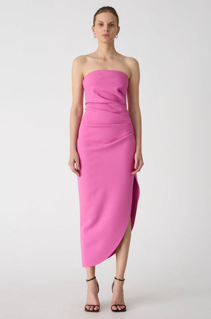 Misha Audrina Crepe Midi Dress - Purple Rose - SHOPJAUS - JAUS