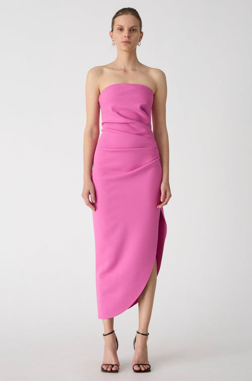 Misha Audrina Crepe Midi Dress - Purple Rose - SHOPJAUS - JAUS