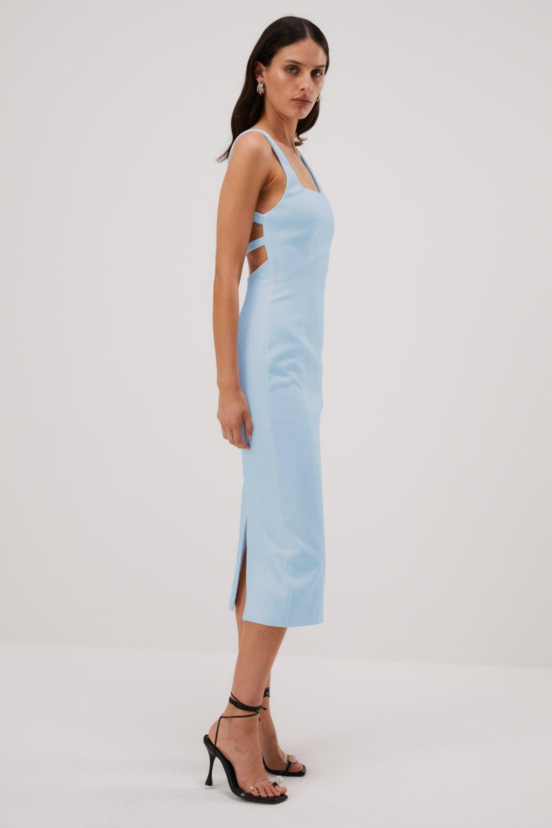 Misha Beck Bonded Midi Dress - Sky Blue - JAUS