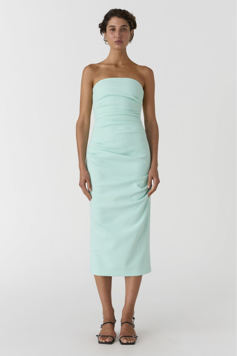 Misha Calandra Midi Dress - Aqua - SHOPJAUS - JAUS