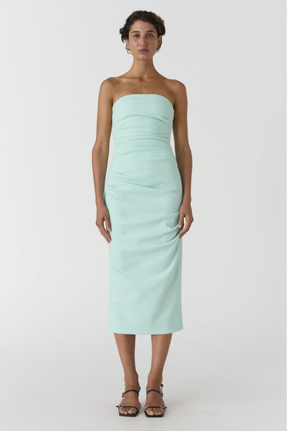 Misha Calandra Midi Dress - Aqua - SHOPJAUS - JAUS