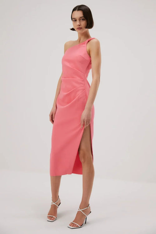 Misha Carrington Bonded Crepe Midi Dress - Honeysuckle - JAUS