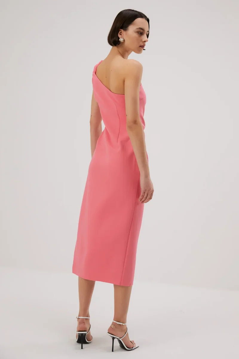 Misha Carrington Bonded Crepe Midi Dress - Honeysuckle - JAUS