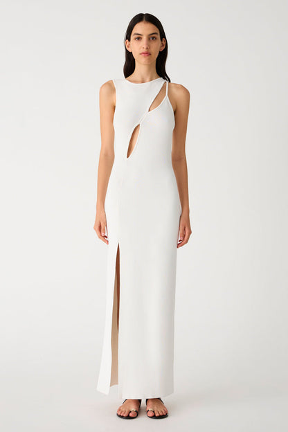 Misha Chloe Knit Maxi Dress - Ivory - SHOPJAUS - JAUS
