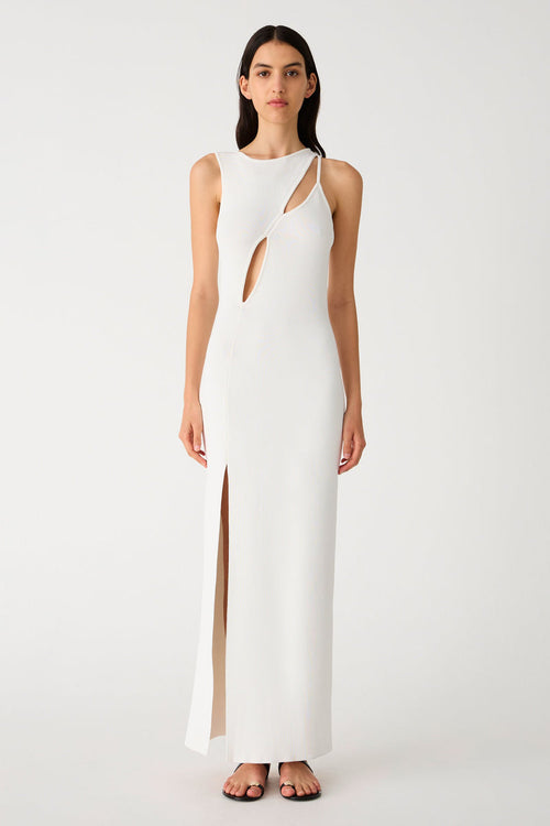 Misha Chloe Knit Maxi Dress - Ivory - SHOPJAUS - JAUS