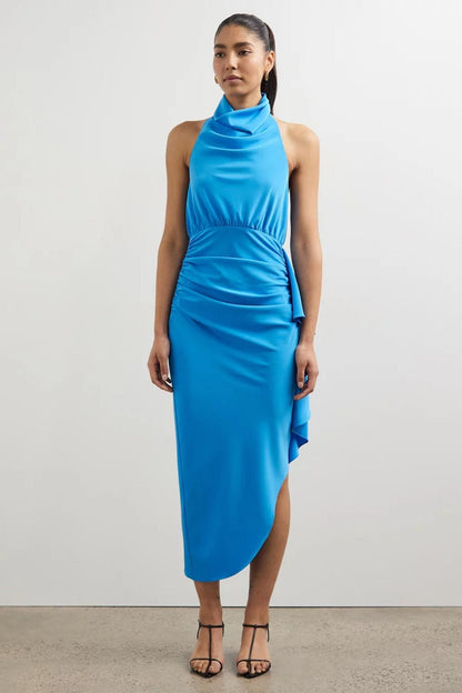 Misha Esilda Midi Dress - Topaz Blue - SHOPJAUS - JAUS