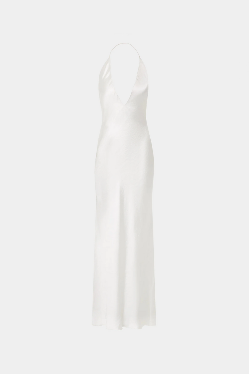 Misha Honor Satin Maxi Dress - Ivory