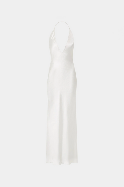 Misha Honor Satin Maxi Dress - Ivory