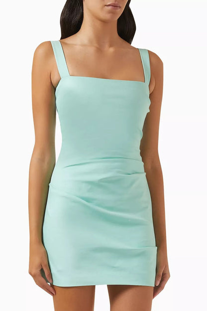 Misha Leanna Mini Dress - Aqua - SHOPJAUS - JAUS