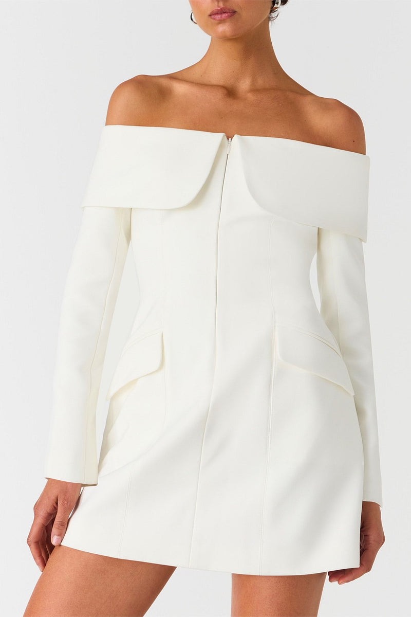Misha Molly Mini Dress - Ivory - SHOPJAUS - JAUS