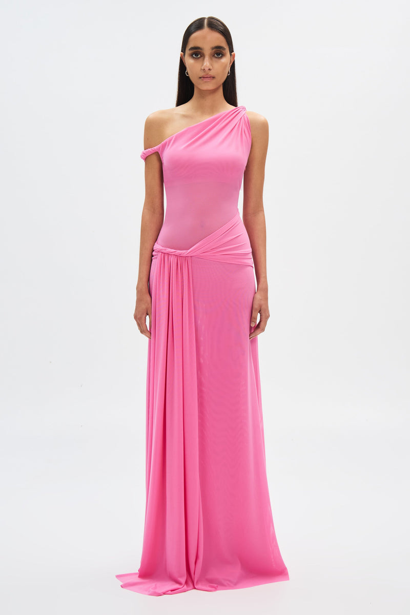 Sisal Mesh Maxi Dress - Orchard Pink - SHOPJAUS - JAUS