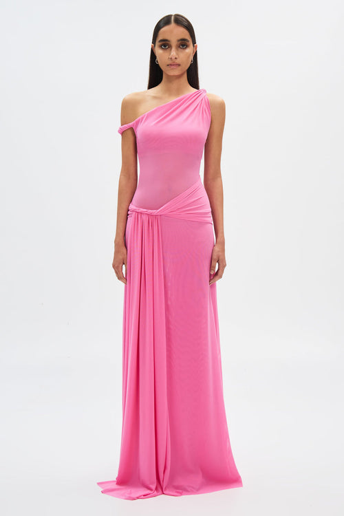 Sisal Mesh Maxi Dress - Orchard Pink - SHOPJAUS - JAUS