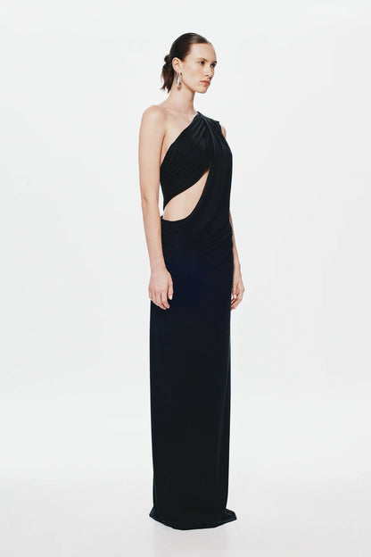 Misha Solstice Cupro Maxi Dress - Black