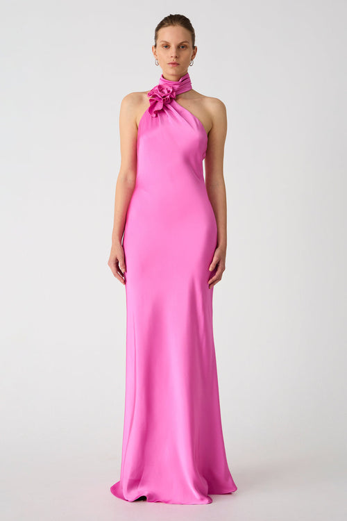 Misha Teresa Satin Gown - Purple Rose - SHOPJAUS - JAUS