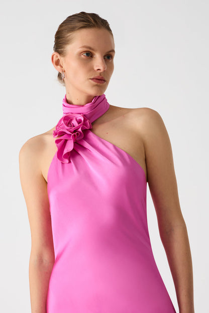 Misha Teresa Satin Gown - Purple Rose - SHOPJAUS - JAUS