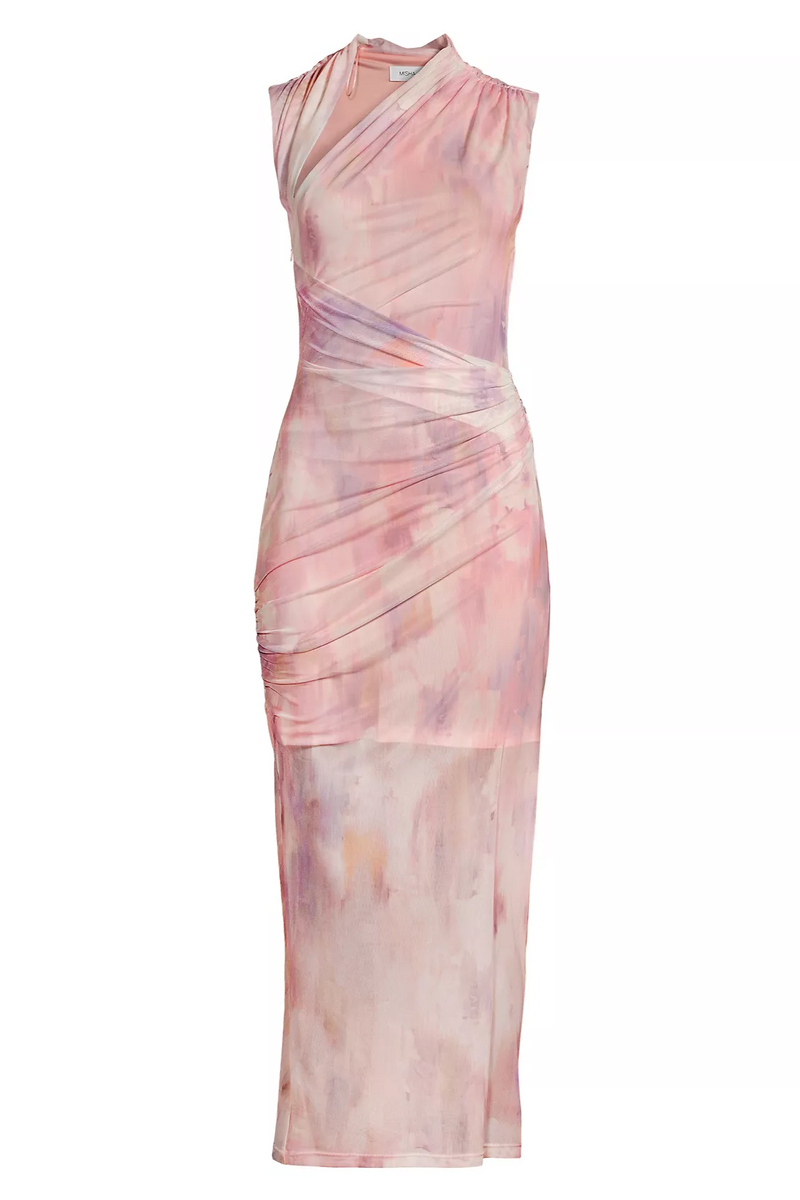 Misha Tillie Mesh Midi Dress - Waterlily Print - SHOPJAUS - JAUS