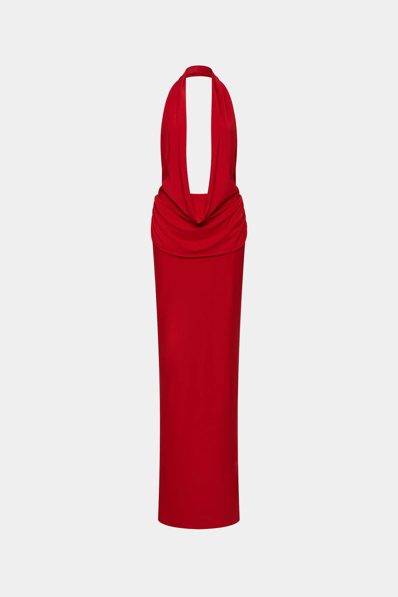 Misha Vanessa Jersey Maxi Dress - Cherry
