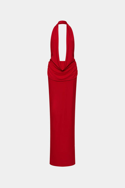Misha Vanessa Jersey Maxi Dress - Cherry