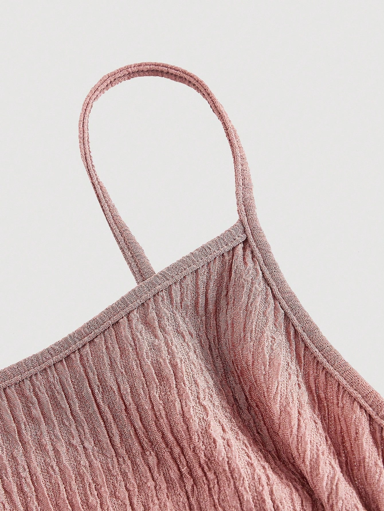 MOD Lotus Root Pink Simple Versatile Romantic Pleated Slip Dress For Women