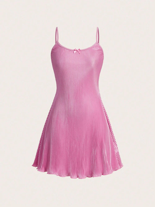 MOD Pleated Suspender Pink Sundress,Pastel Dresses For Women