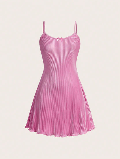 MOD Pleated Suspender Pink Sundress,Pastel Dresses For Women