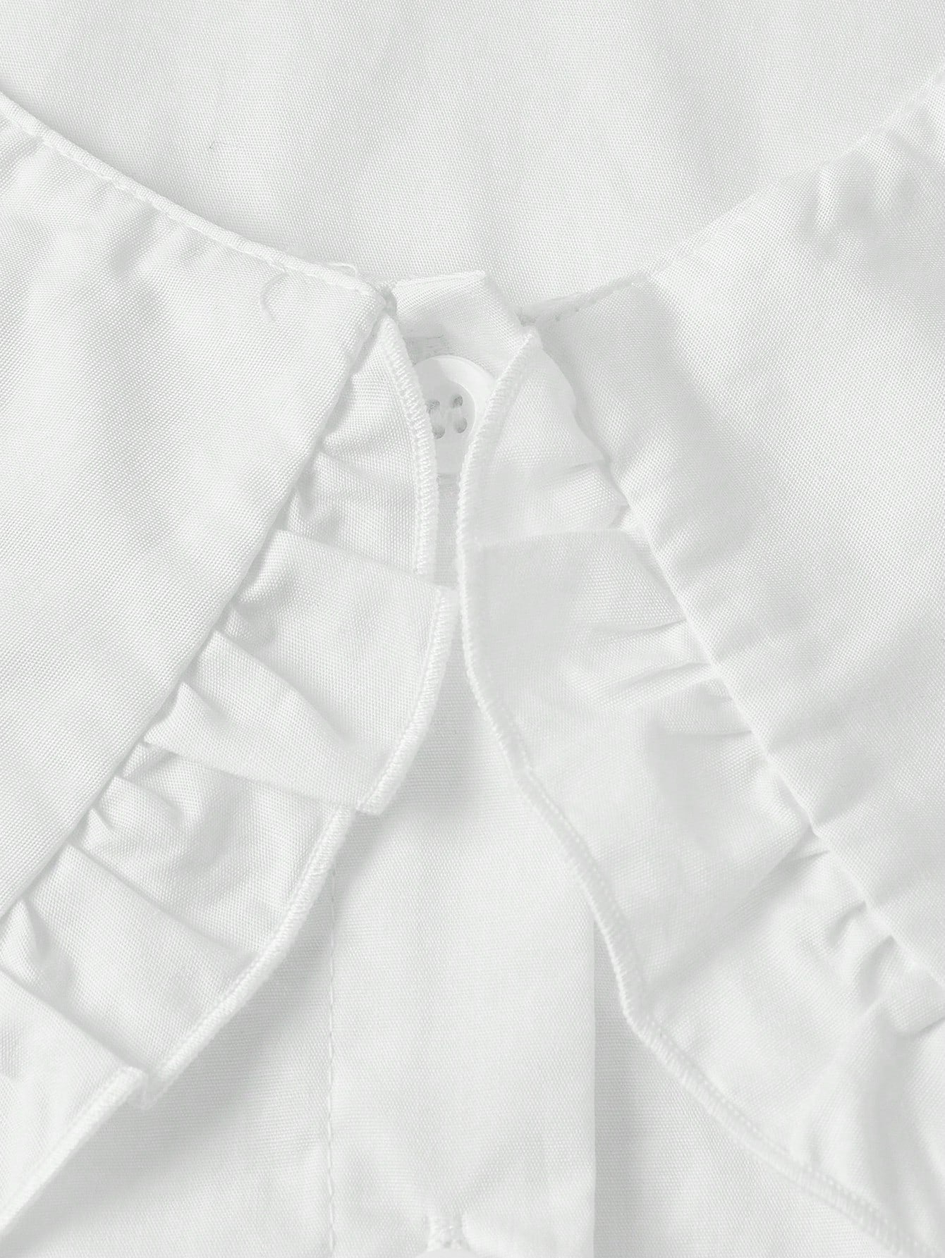 MOD Plus Size Woman Peter Pan Collar Slim Fit Puff Sleeve Short Sleeve Shirt, Summer,Short Sleeve Tops Office White Cute